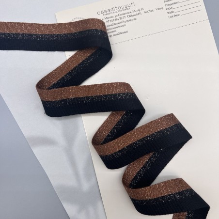 Лампасы трикотажные для шитья, с люрексом, 3 см