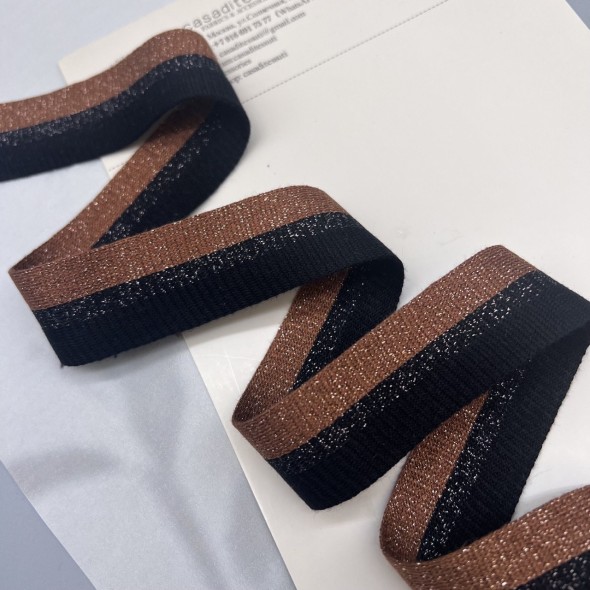 Лампасы трикотажные для шитья, с люрексом, 3 см