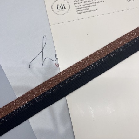 Лампасы трикотажные для шитья, с люрексом, 3 см