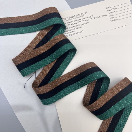 Лампасы трикотажные для шитья, с люрексом, 3 см