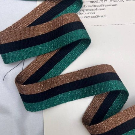 Лампасы трикотажные для шитья, с люрексом, 3 см