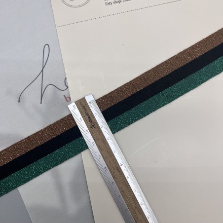 Лампасы трикотажные для шитья, с люрексом, 3 см