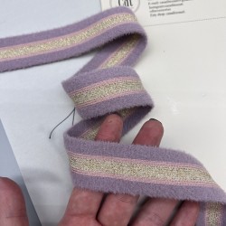 Лампасы трикотажные для шитья, пушистые, с люрексом, 3 см