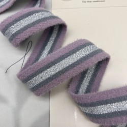 Лампасы трикотажные для шитья, пушистые, с люрексом, 3 см