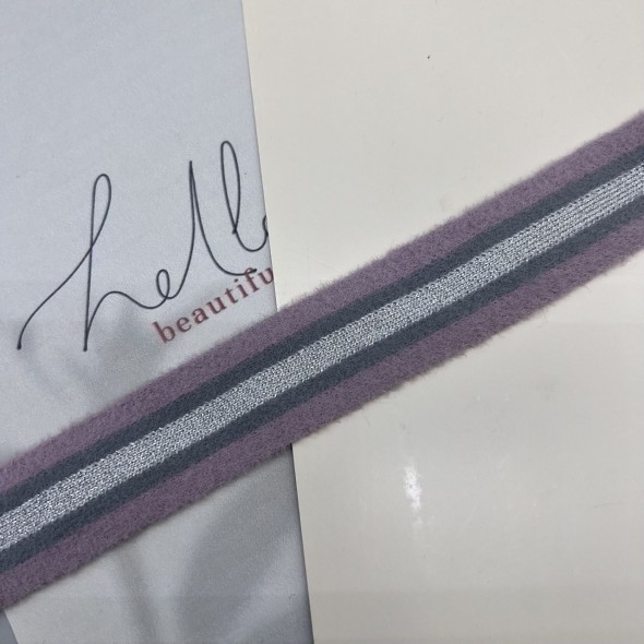 Лампасы трикотажные для шитья, пушистые, с люрексом, 3 см