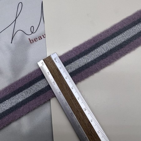 Лампасы трикотажные для шитья, пушистые, с люрексом, 3 см