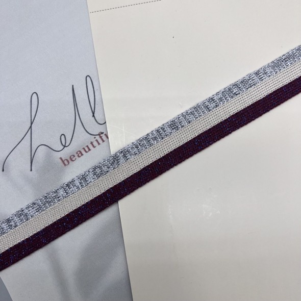 Лампасы трикотажные для шитья, с люрексом, 2.5 см