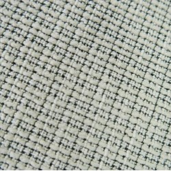 Твид хлопковый молочный с вплетениями чёрных нитей