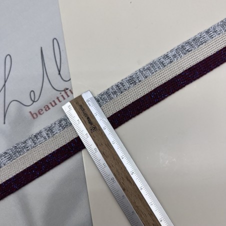 Лампасы трикотажные для шитья, с люрексом, 2.5 см