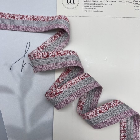 Лампасы трикотажные для шитья, с люрексом, 2.5 см