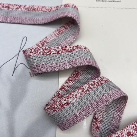 Лампасы трикотажные для шитья, с люрексом, 2.5 см