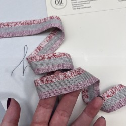 Лампасы трикотажные для шитья, с люрексом, 2.5 см