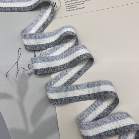 Лампасы трикотажные для шитья, с люрексом, 2.5 см