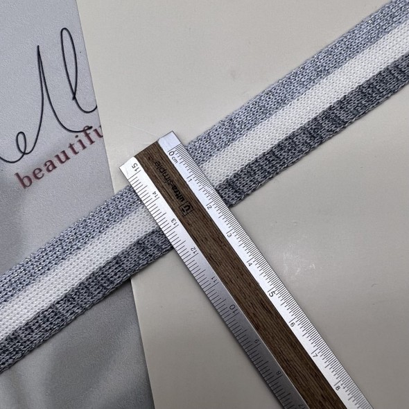 Лампасы трикотажные для шитья, с люрексом, 2.5 см