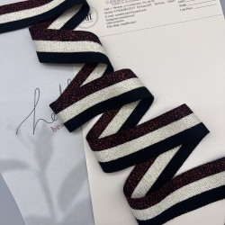 Лампасы трикотажные для шитья, с люрексом, 3 см