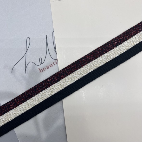 Лампасы трикотажные для шитья, с люрексом, 3 см