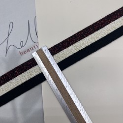 Лампасы трикотажные для шитья, с люрексом, 3 см