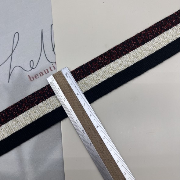 Лампасы трикотажные для шитья, с люрексом, 3 см