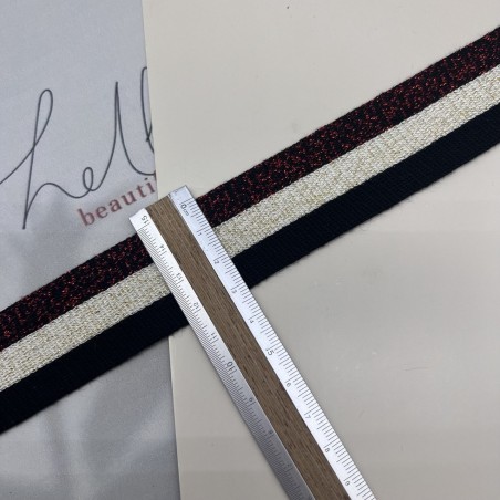 Лампасы трикотажные для шитья, с люрексом, 3 см