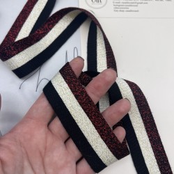 Лампасы трикотажные для шитья, с люрексом, 3 см