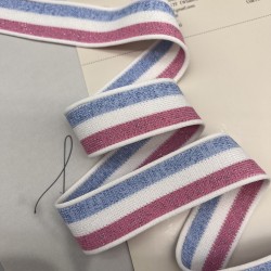 Лампасы трикотажные для шитья, с люрексом, 3 см