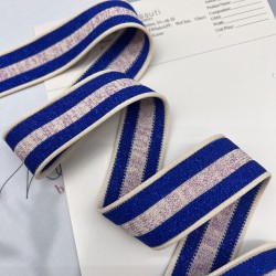 Лампасы трикотажные для шитья, с люрексом, 3 см