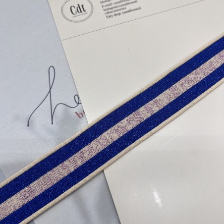 Лампасы трикотажные для шитья, с люрексом, 3 см