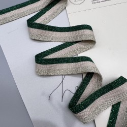 Лампасы трикотажные для шитья, с люрексом, 2,5 см