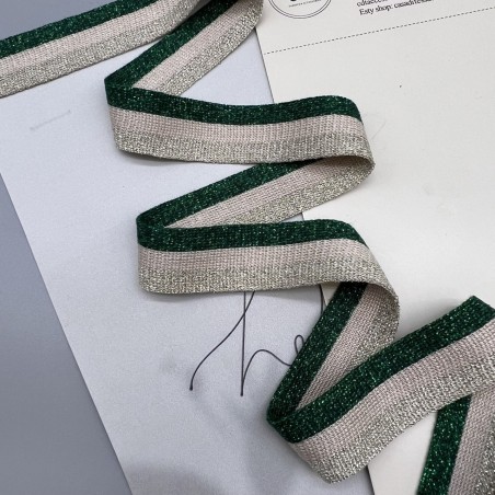 Лампасы трикотажные для шитья, с люрексом, 2,5 см