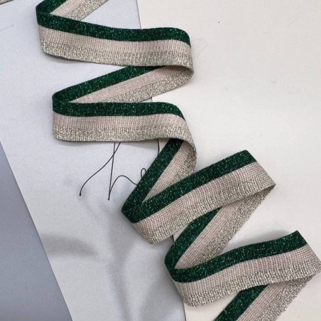 Лампасы трикотажные для шитья, с люрексом, 2,5 см