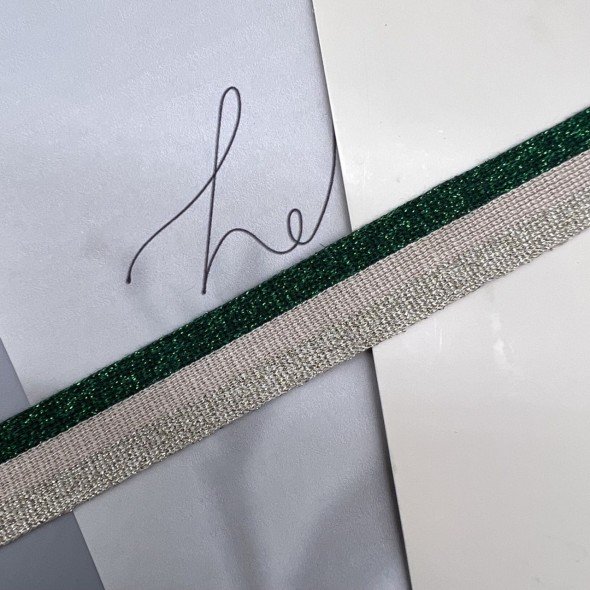 Лампасы трикотажные для шитья, с люрексом, 2,5 см