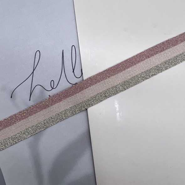 Лампасы трикотажные для шитья, с люрексом, 2,5 см