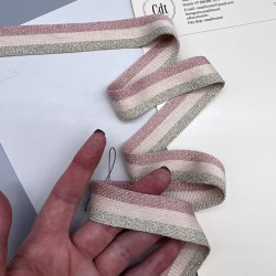 Лампасы трикотажные для шитья, с люрексом, 2,5 см