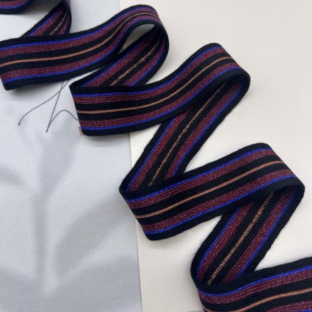 Лампасы трикотажные полосатые с матовым блеском, 2.5 см