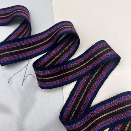 Лампасы трикотажные полосатые с матовым блеском, 2.5 см