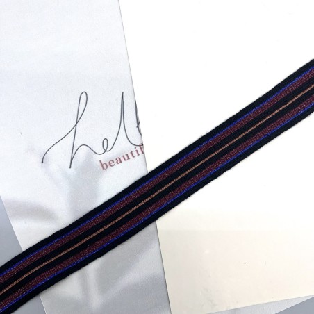 Лампасы трикотажные полосатые с матовым блеском, 2.5 см