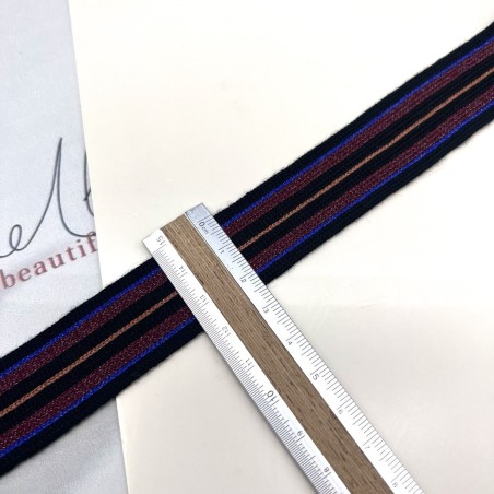 Лампасы трикотажные полосатые с матовым блеском, 2.5 см