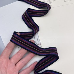 Лампасы трикотажные полосатые с матовым блеском, 2.5 см
