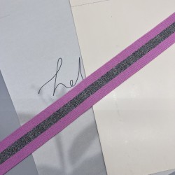 Лампасы трикотажные для шитья, молочные с черной полоской, 3 см