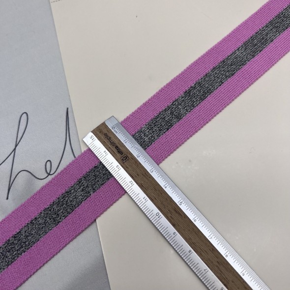 Лампасы трикотажные для шитья, молочные с черной полоской, 3 см