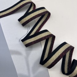 Лампасы трикотажные для шитья, с люрексом, 2 см