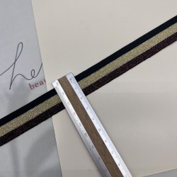 Лампасы трикотажные для шитья, с люрексом, 2 см