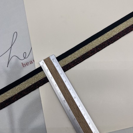 Лампасы трикотажные для шитья, с люрексом, 2 см