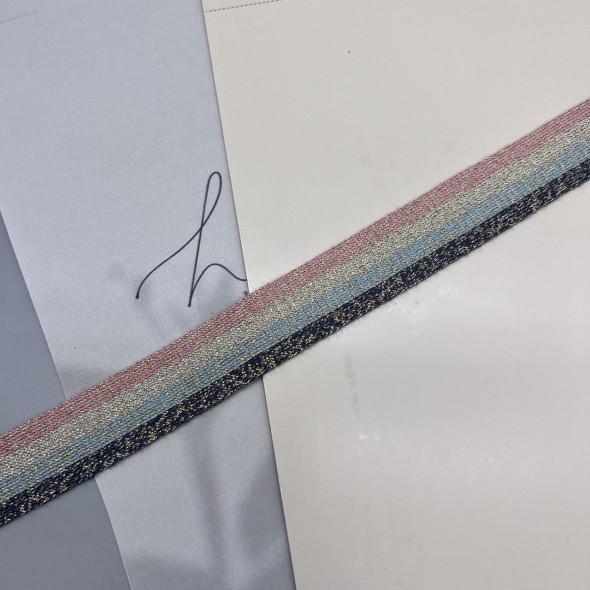 Лампасы трикотажные для шитья, с люрексом, 2,5 см