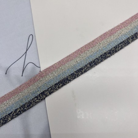 Лампасы трикотажные для шитья, с люрексом, 2,5 см