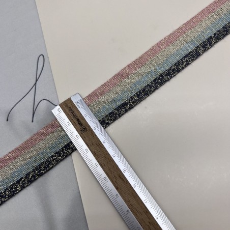 Лампасы трикотажные для шитья, с люрексом, 2,5 см