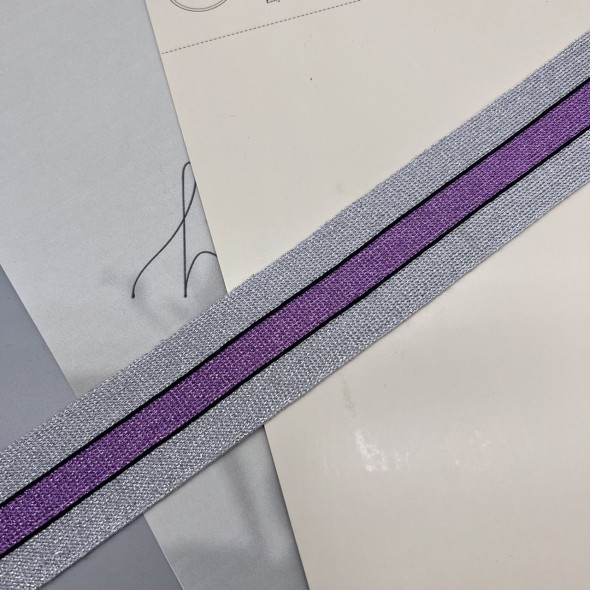 Лампасы трикотажные для шитья, сиренево-серые, 4 см