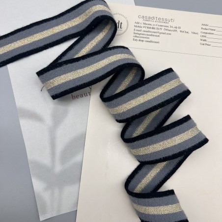 Лампасы трикотажные для шитья, пушистые, с люрексом, 3 см