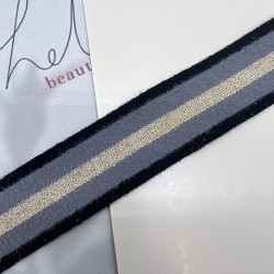 Лампасы трикотажные для шитья, пушистые, с люрексом, 3 см