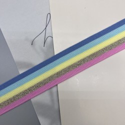 Лампасы трикотажные для шитья, яркие с люрексом, 3,5 см